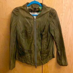 Giorgio Brato ombré leather zip jacket. Size 42 Italy.